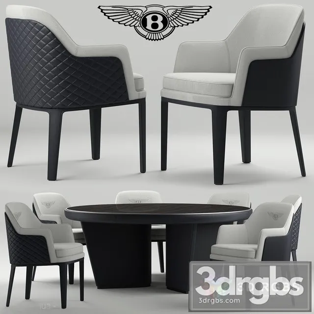 Table and Chairs Bentley Kendal Chair 3D Model Free