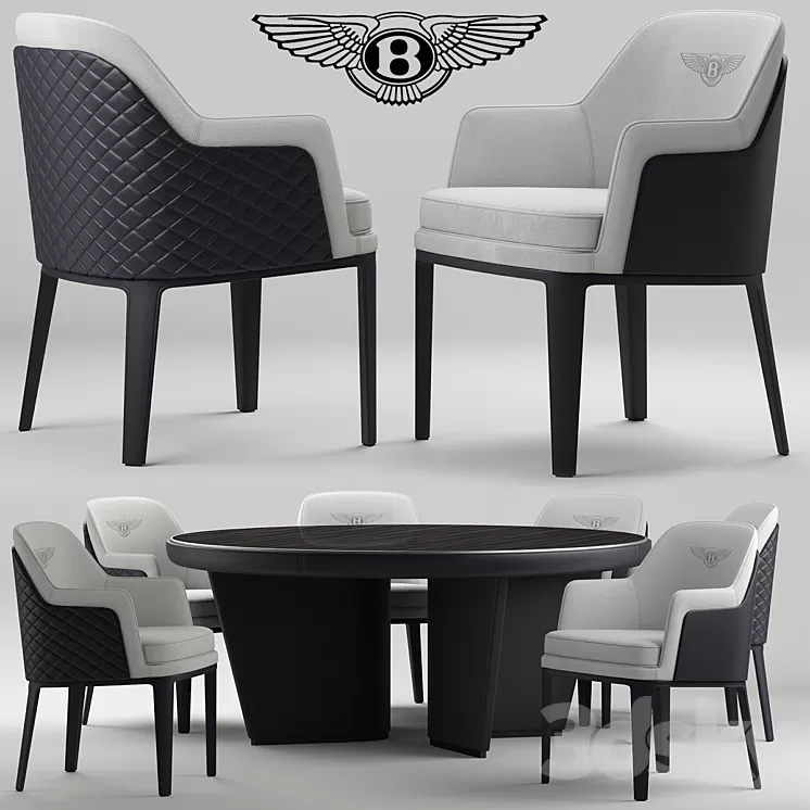Table and chairs bentley kendal chair 3D Model