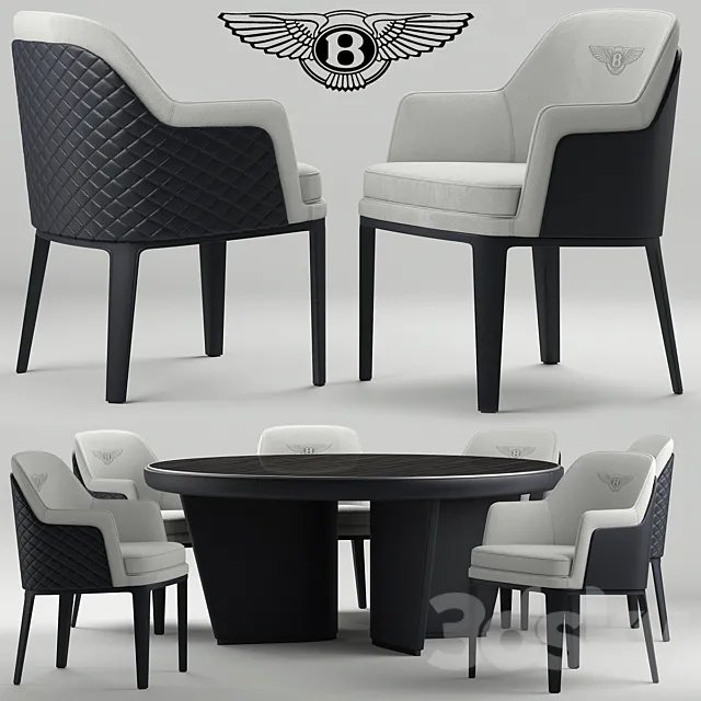 Table and chairs bentley kendal chair 3DModel
