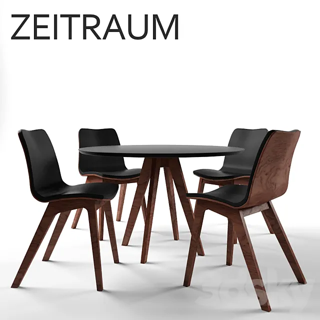 Table and chairs from the company Zeitraum 3DModel
