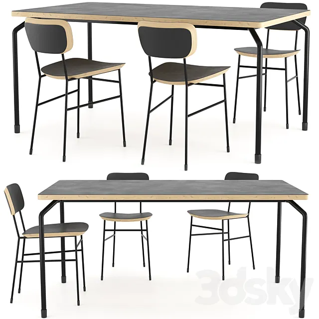 Table and chairs Master from Lube 3DModel