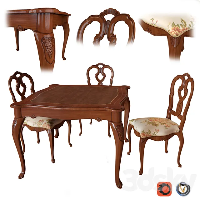 Table and chairs Villa Pisani (Moletta) Free Download
