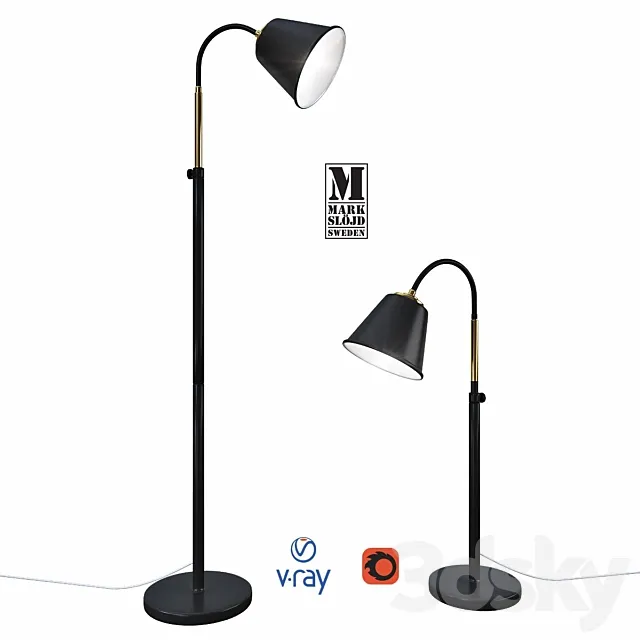 Table and floor lamps model KOLDING from the company MARKSLOJD Sweden. Free Download