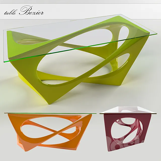 table Bezier 3D Model