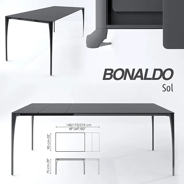 Table Bonaldo Sol 3D Model