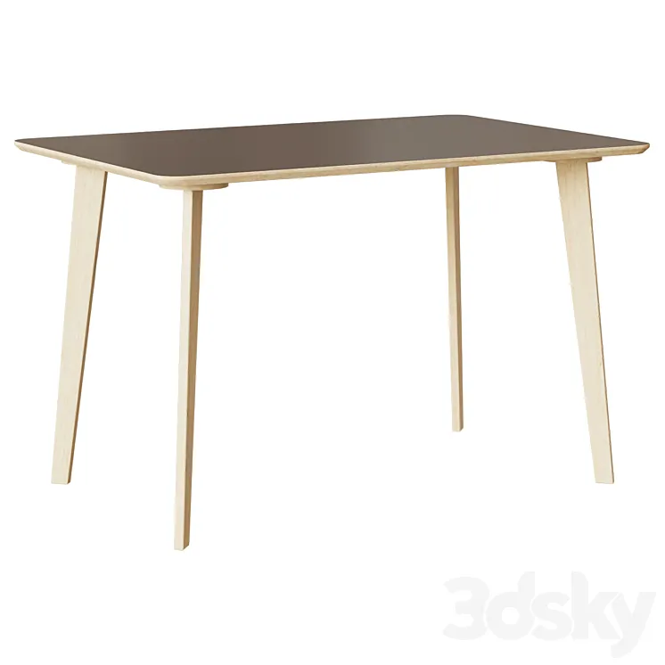 "Table ""breve"" (Studiola) brown plywood 120x75x80 cm. 77818" 3D Model Free