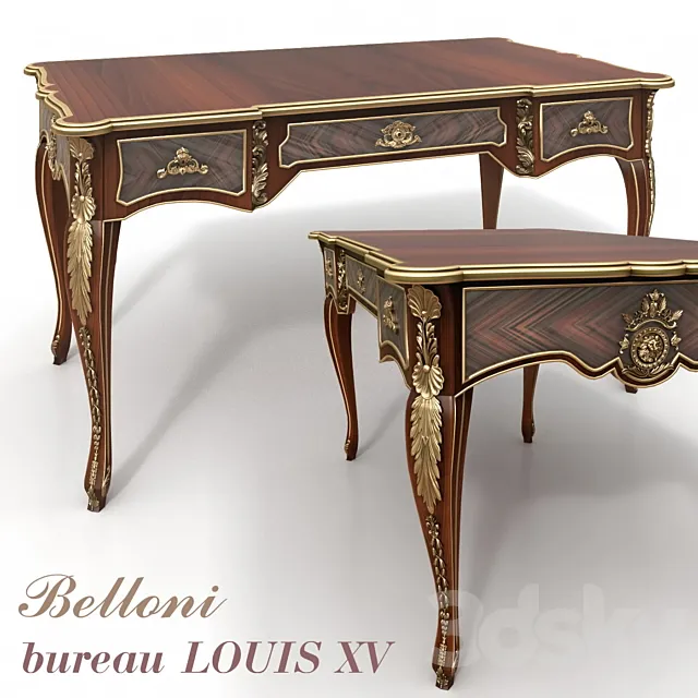 Table BUREAU LOUIS XV 3DModel