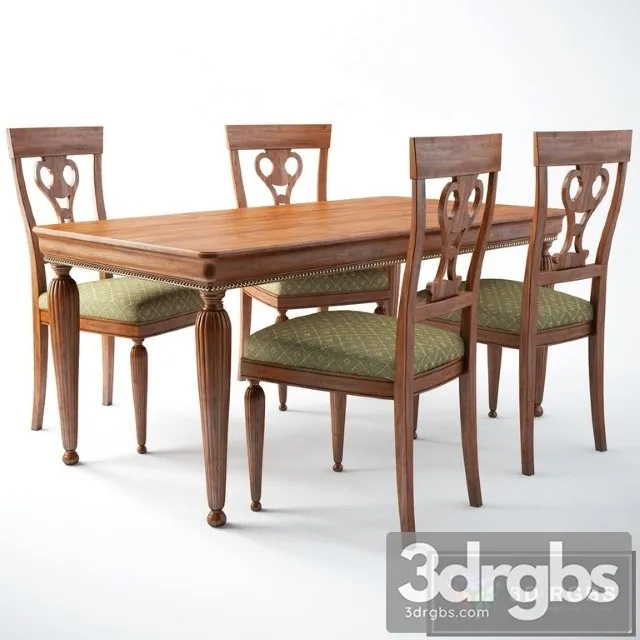 Table Chair 5185 Modenese Gastone 3D Model Free