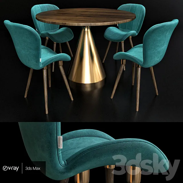 Table + Chair orleans 3DModel