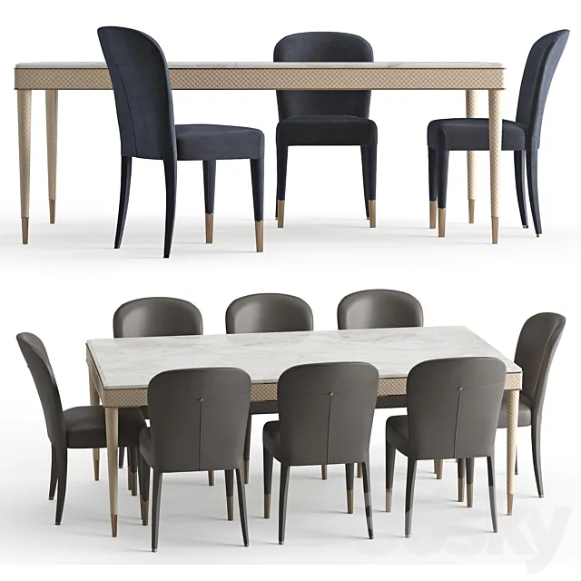 Table Chair Oscar Karen 3DModel