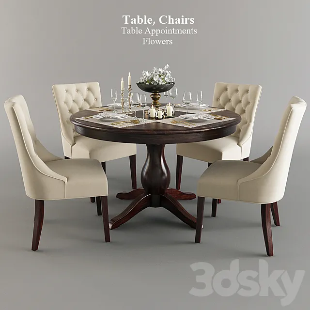 Table. chairs. table setting Free Download