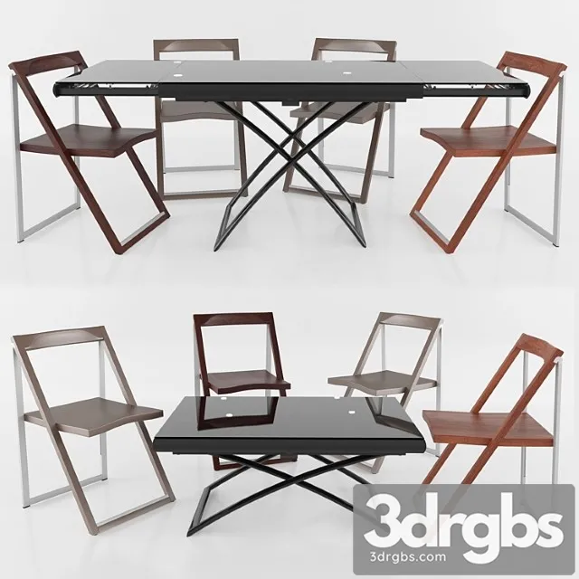 Table Dakota Chair Skip Calligaris 1 3D Model Free
