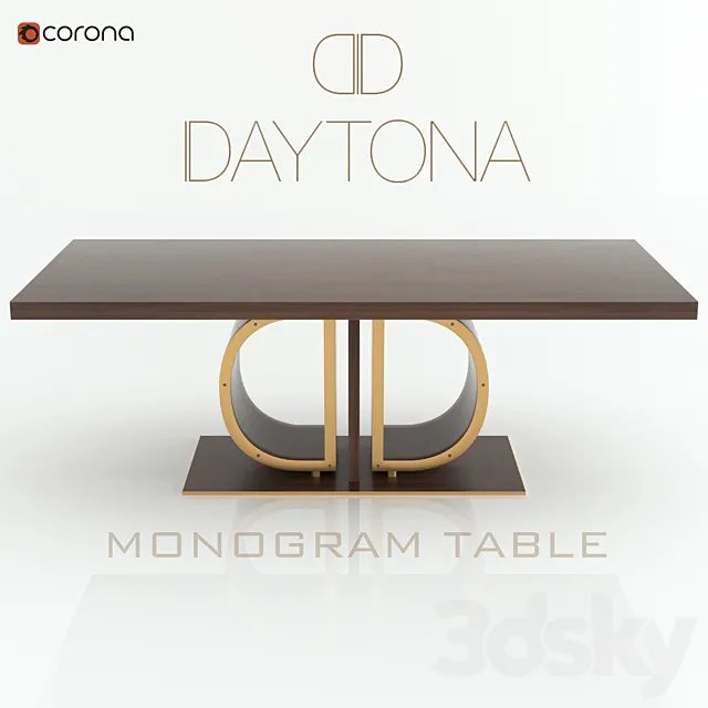 Table Daytona Monogram 3D Model