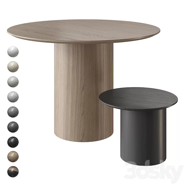 Table Ellipse Type 9 colors 3D Model
