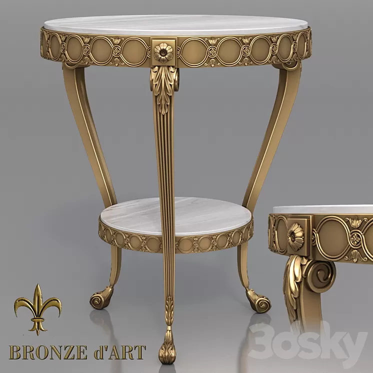 Table Feuillage 1117 of Bronze d'Art 3D Model