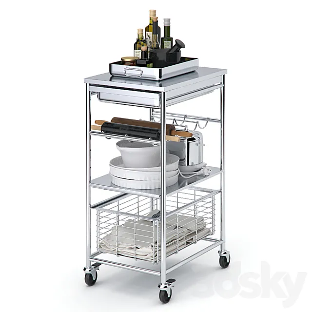 Table Ikea GRUNDTAL and décor for the kitchen 3DModel