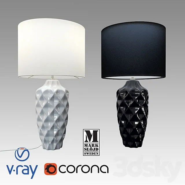 Table lamp Angela firm Markslöjd Sweden. 3D Model