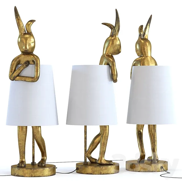 Table Lamp Animal Rabbit Gold Free Download