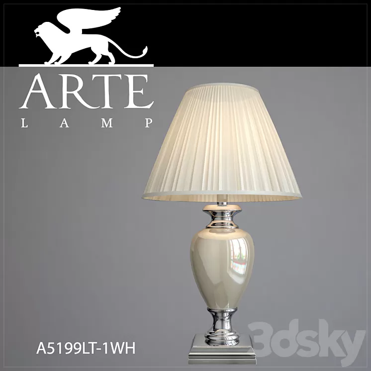 Table lamp Arte Lamp A5199LT-1WH 3D Model