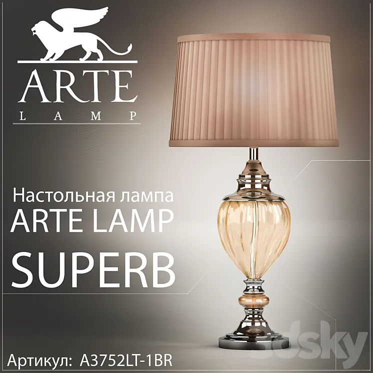 Table lamp Arte Lamp Superb 3D Model Free
