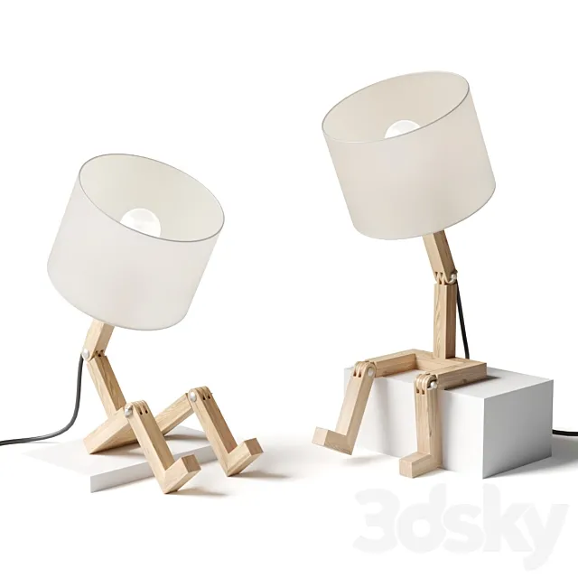 Table lamp artistic Trisdar robot Free Download