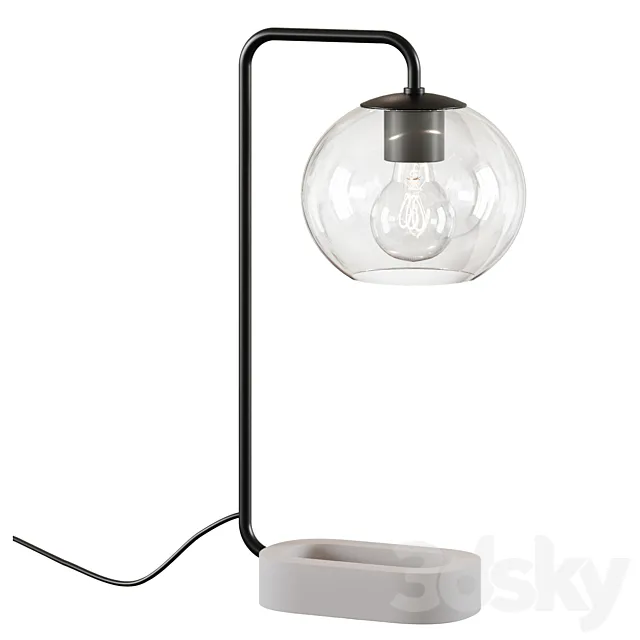 Table lamp Concrete Core Table Lamp work lamp 3D Model