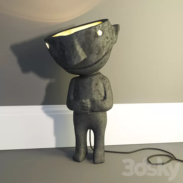 Table lamp handmade. 3D Model