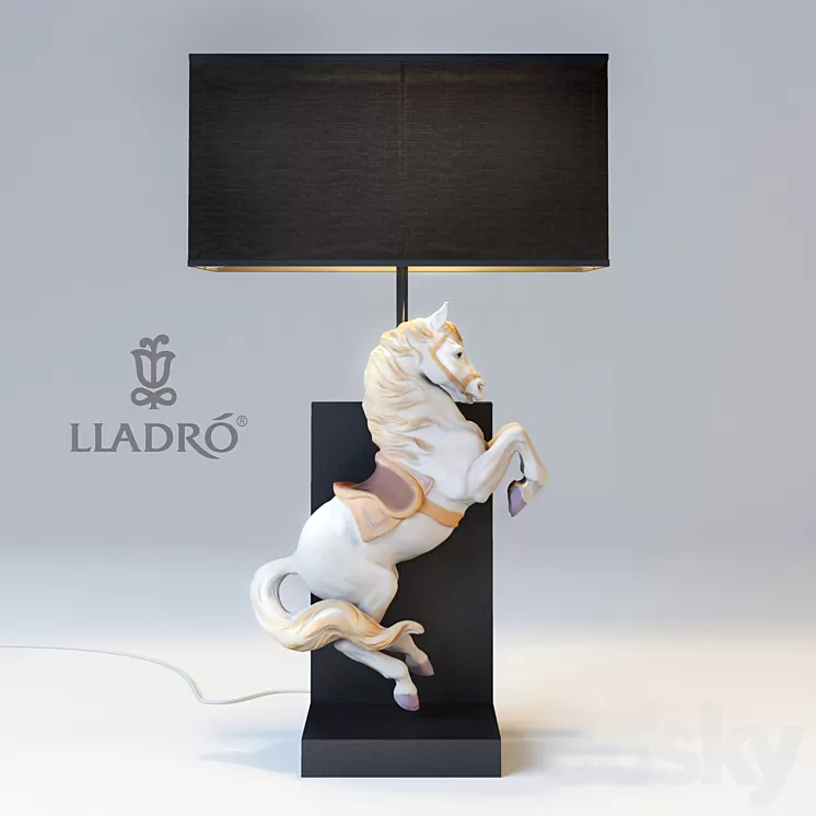 Table Lamp Lladro Courbette 3D Model