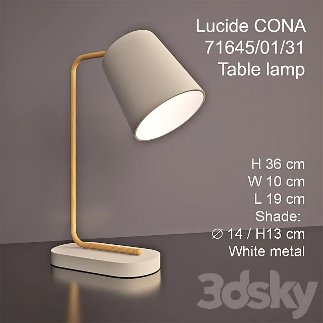 Table lamp Lucide CONA 71645_01_31 3D Model
