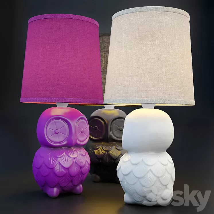 Table Lamp Owl MARKSLOJD Helge 3D Model