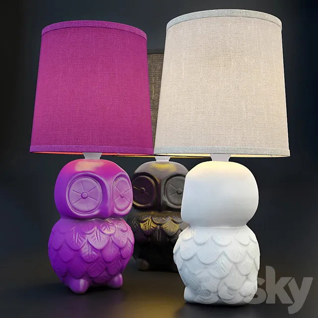 Table Lamp Owl MARKSLOJD Helge 3DModel