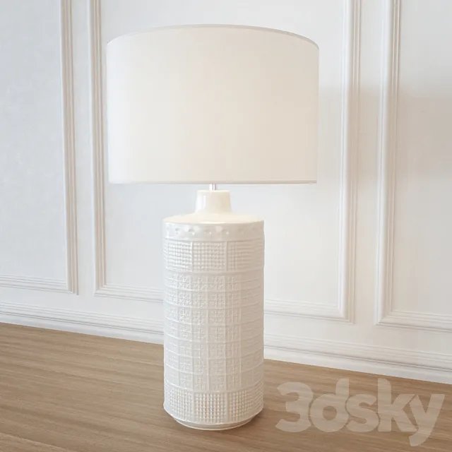 Table lamp POTTERYBARN Jamie Young Emma Ceramic Column Table Lamp 3D Model