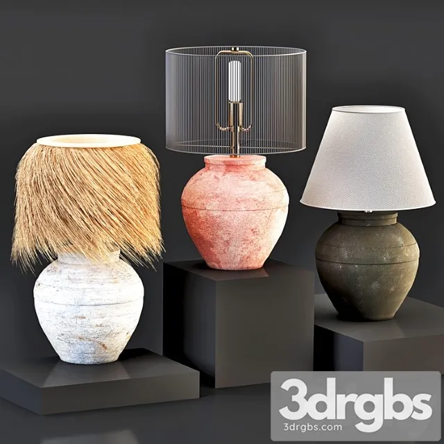 Table lamp-set 01 Free Download