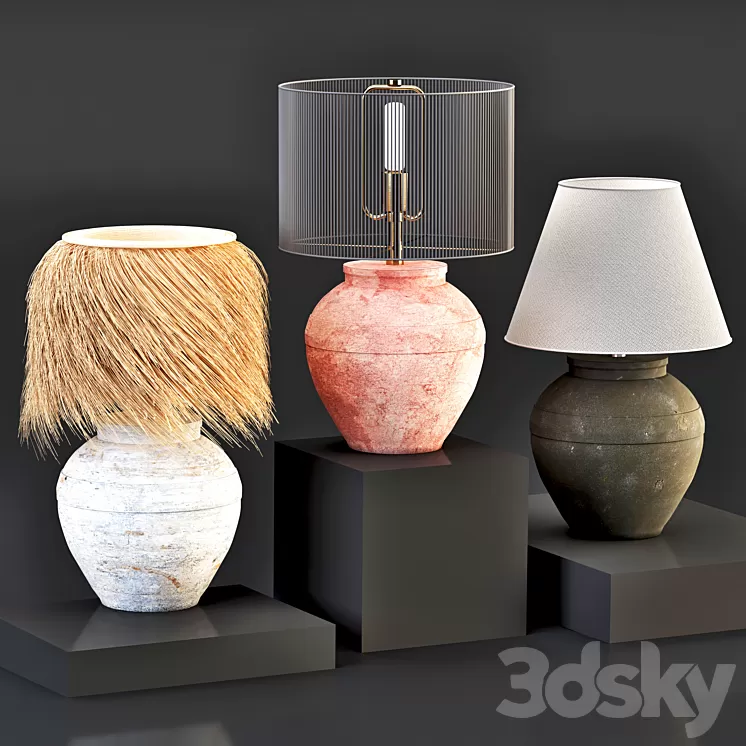 Table lamp-set 01 3D Model