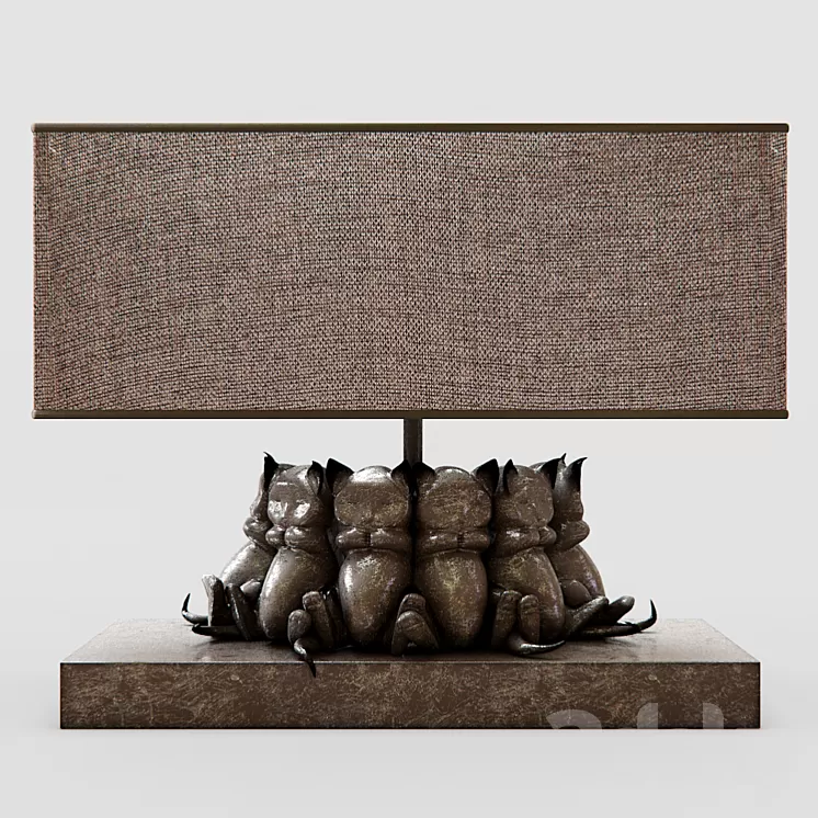 Table Lamp Sleeping Cats by Kare Design 3D Model