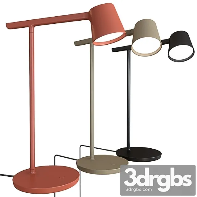 Table Lamp Tip Lamp Copper Brown Black Olive Packshot 3D Model Download