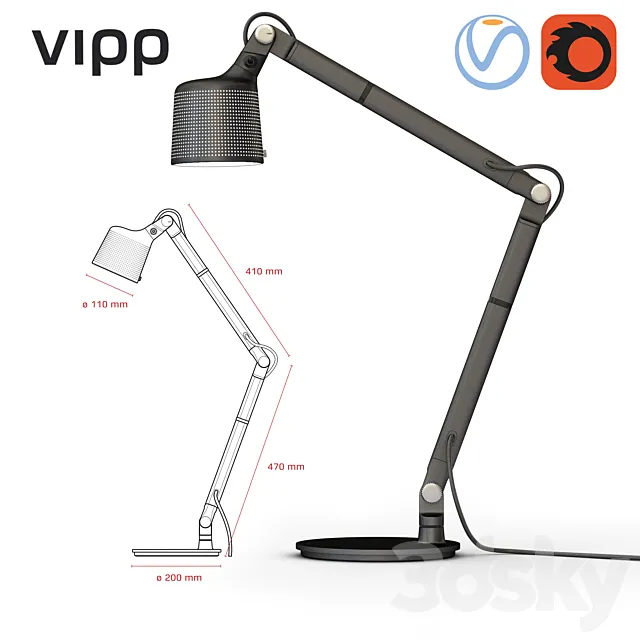 table lamp VIPP 3DModel