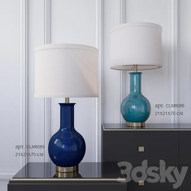 Table lamps Dantone Home: CLM8089. CLM8086 3DModel