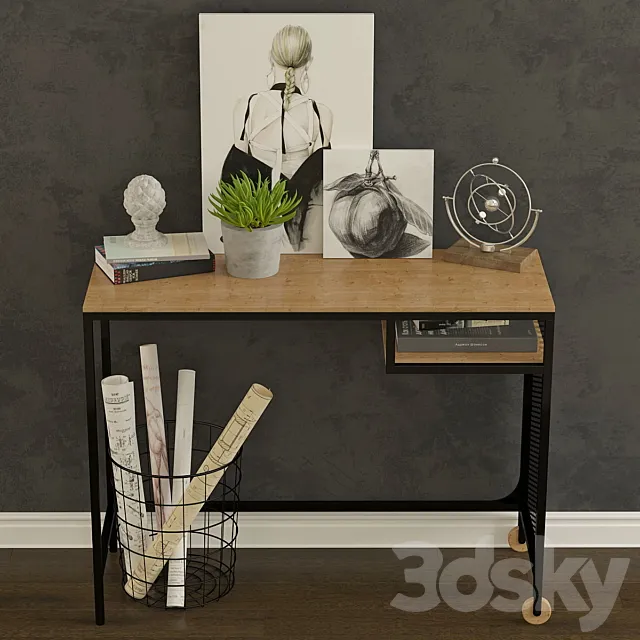 Table Laptop Fjallbo. 3D Model