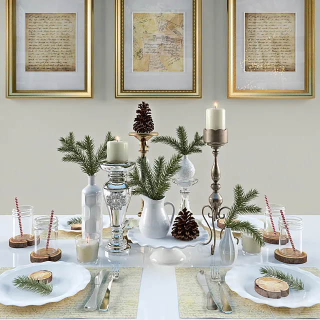 Table layout for the New Year 3D Model