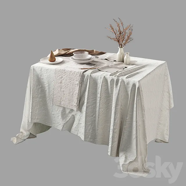 Table Linen Sets 3D Model
