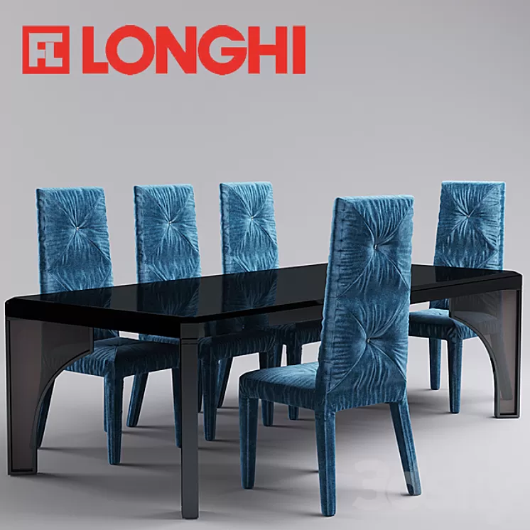 table longhi Rim chair longhi Must table longhi karl 3D Model
