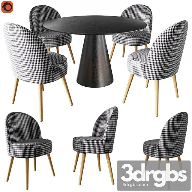 Table mayra am.pm chair quilda la redoute 2 3D Model Free