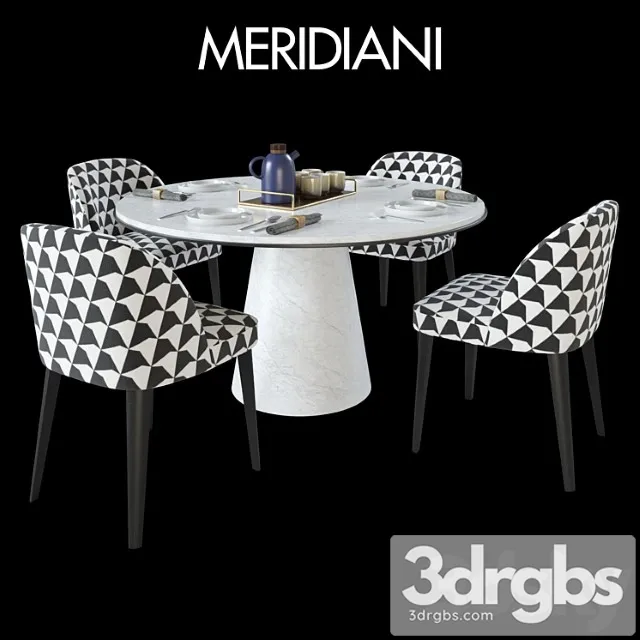 Table Meridiani Owen Chair Meridiani Odette 1 3D Model Free
