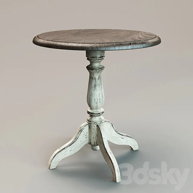 table pedestal table "Chateau" 3D Model
