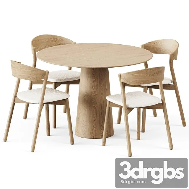 Table pov d110 by ton and wooden chair tube by miniforms