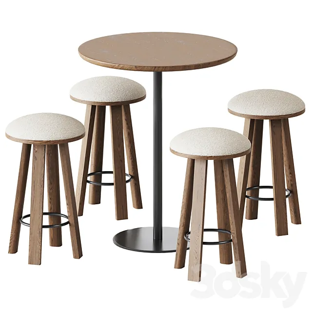 Table Sarek by Boln and Counter Stoll BuzziMilk by BuzziSpace 3DModel