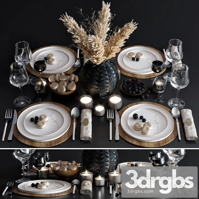 Table Set 0001 3D Model Download