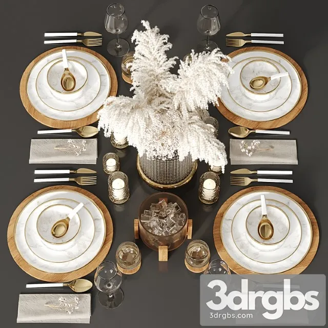 Table Set 01 17 3D Model Download