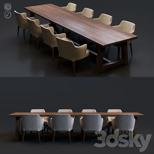Table set 02 3D Model